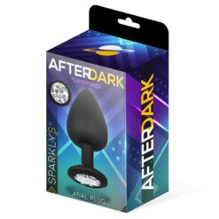 afterdark sparkly butt plug silicone tamanho s