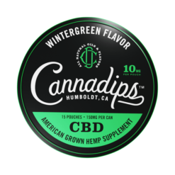 cannadips frsh wintergreen flavor 10mg cbd pouches