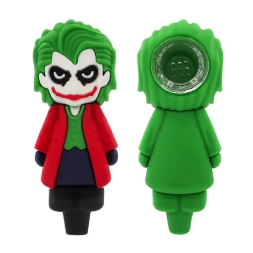 CLOWN VILLAIN SILICONE PIPE RED 10.5CM