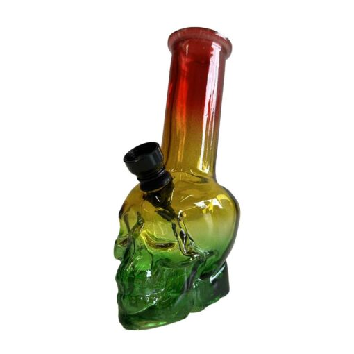 skull glass bong rasta